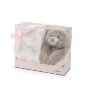 Conjunto Manta y Peluche Osito Interbaby -Varios colores-