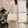 Bolso de maternidad Mayoral polipiel color yeso 2