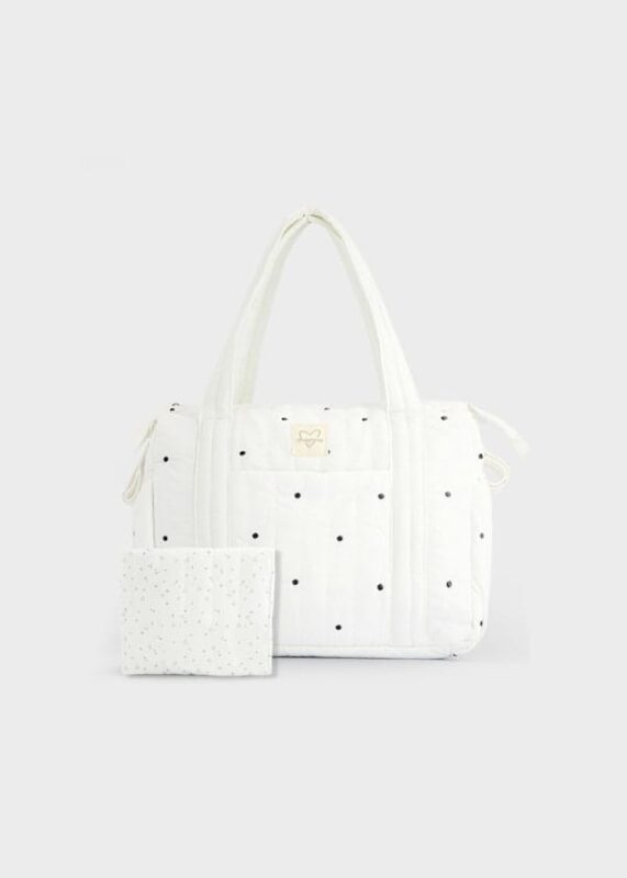 915672-2 Bolso de maternidad impermeable de Mayoral con cambiador y mochila para bebé bodoques grises sobre blanco 5