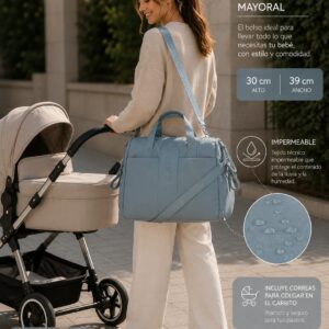 Bolso maternal y carro color azul petróleo 3 Bolso maternal y carro color azul petróleo 7