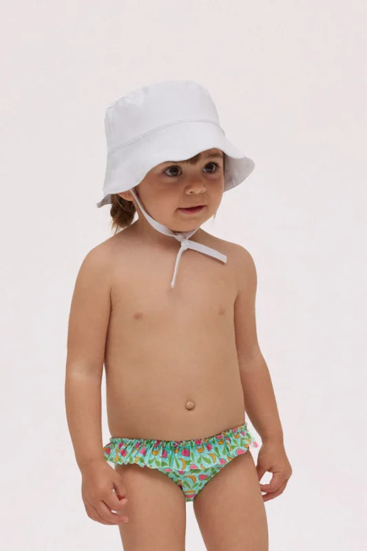 97549-0-gorro-bebe-playa-ysabel-mora-blanco Gorro de playa Ysabel de algodón blanco ala ondulada 5