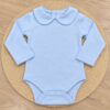 Body Bebé Azul Celeste de Manga Larga con Cuello Bebé 1 Body Bebé Azul Celeste de Manga Larga con Cuello Bebé 1