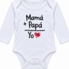 Body Bebé Blanco de Manga Larga «Mamá + Papá = Yo ❤️» 2 Body Bebé Blanco de Manga Larga «Mamá + Papá = Yo ❤️» 2