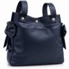 Bolso Panera Bebé Pirulos Marino con Lazos 1 Bolso Panera Bebé Pirulos Marino con Lazos 1