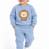 Chándal infantil azul bebé con león 1 Chándal infantil azul bebé con león 1