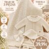 Pack Conjunto Bebé 3 Piezas + Toquilla Color Arena | Talla 0M 1