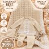 Pack Conjunto Bebé 3 Piezas + Toquilla Color Arena | Talla 0M 2