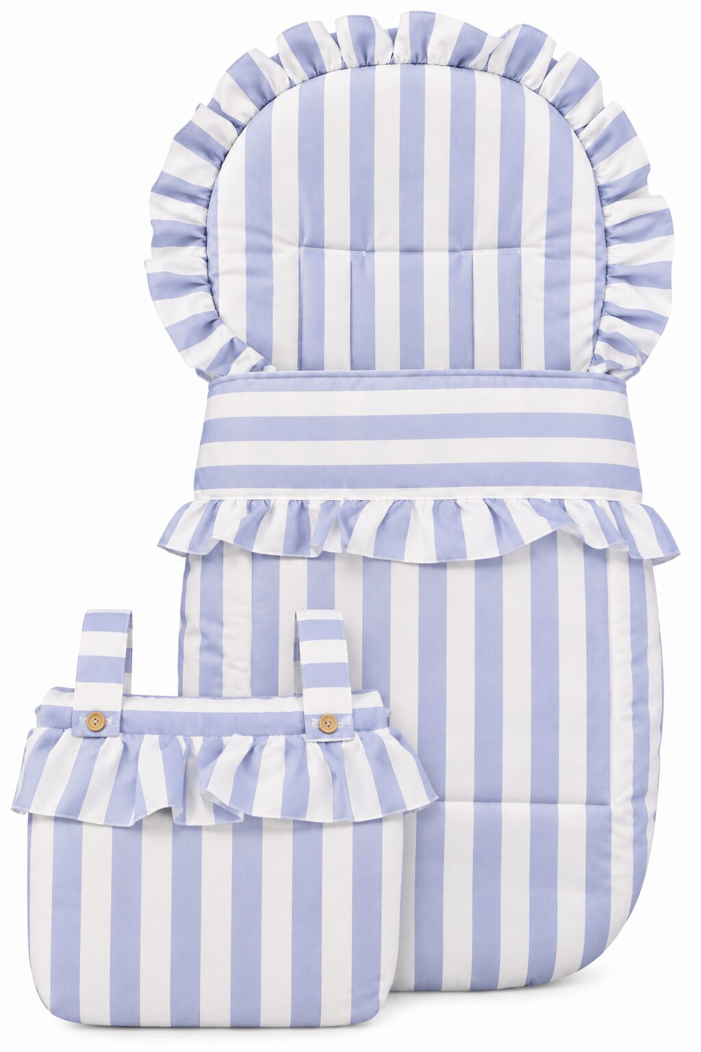 ChatGPT Image 30 sept 2026, 19_50_10 Pack saco y bolso para silla de paseo – Rayas celeste y blanco 3