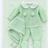 Pack Primera Puesta: Pack Bebé de Punto Verde Agua con Toquilla, Gorro y Polainas – Talla 0 Meses 2 Pack Primera Puesta: Pack Bebé de Punto Verde Agua con Toquilla, Gorro y Polainas – Talla 0 Meses 2