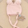 Gorro de Punto Rosa con Doble Pompón Monnuage (0-18 Meses) 1 Gorro de Punto Rosa con Doble Pompón Monnuage (0-18 Meses) 1