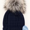 Gorro de Punto Marino con Pompón de Pelo | Juliana Baby Clothes 2 Gorro de Punto Marino con Pompón de Pelo | Juliana Baby Clothes 2