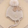 Gorro de Punto Beige Claro con Pompón Monnuage (0-4 Meses) 2 Gorro de Punto Beige Claro con Pompón Monnuage (0-4 Meses) 2