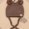 Gorro de Punto Marrón Chocolate con Doble Pompón Monnuage (0-18 Meses) 1 Gorro de Punto Marrón Chocolate con Doble Pompón Monnuage (0-18 Meses) 1
