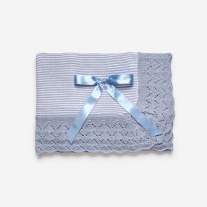 Toquilla de hilo Juliana "Azul y blanco"