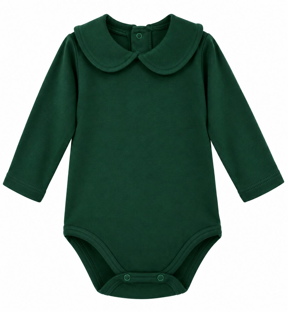 Pelele verde botella con cuello bebé Body Bebé Calamaro Baby Lugo Elas de Algodón Color Verde Botella 2