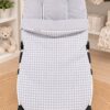 Saco para Silla de Paseo Vichy Gris y Blanco con Parte Superior Gris Claro 2