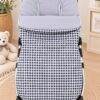 Saco para Silla de Paseo Vichy Negro y Blanco con Interior Gris Claro 2 Saco para Silla de Paseo Vichy Negro y Blanco con Interior Gris Claro 2