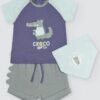 Conjunto 3 piezas Cocodrilo Ysabel Mora. Camiseta + Pantalón + Bandana 1 Conjunto 3 piezas Cocodrilo Ysabel Mora. Camiseta + Pantalón + Bandana 1