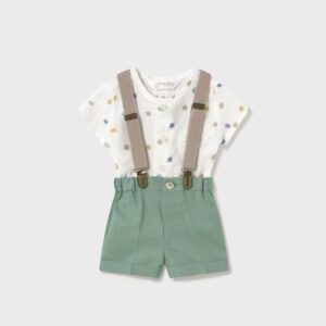 Conjunto pantalón corto tirantes y camisa