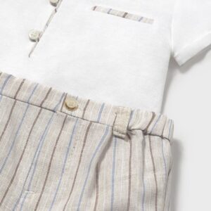 Conjunto pantalón corto y camisa lino Mayoral. 4 Conjunto pantalón corto y camisa lino Mayoral. 7