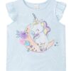 Camiseta estampada color celeste 2