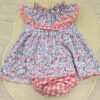 Conjunto 2 piezas Floral. Vestidito + Jesusito. 1 Conjunto 2 piezas Floral. Vestidito + Jesusito. 1