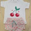 Conjunto 2 piezas baño. Cerezas. Camiseta + Bañador
