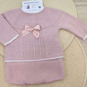 Conjunto de punto 2 piezas  "Rosa maquillaje"