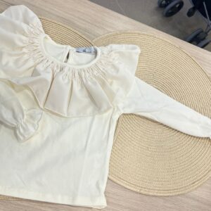 Camiseta volante "Beige"