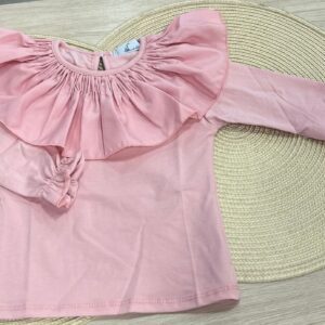 Camiseta volante "Rosa maquillaje"
