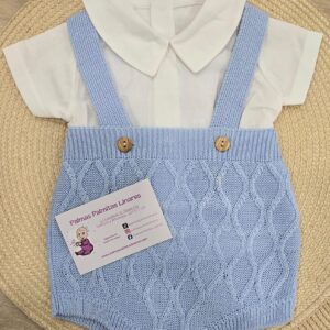 Conjunto 2 piezas de hilo "Celeste"