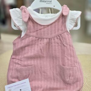 Conjunto Mayoral Peto y camiseta "Rosa"