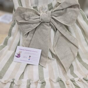 Vestido "Rayitas beige" 8