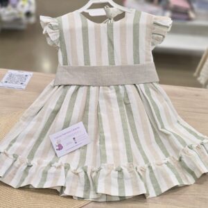 Vestido "Rayitas beige"