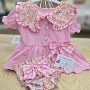 Conjunto Camiseta + Ranita "Cuello floral"