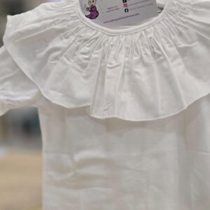 Camiseta de manga corta con cuello "Blanco" 7
