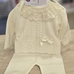Conjunto 3 piezas de hilo "Marfil"