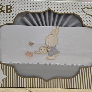 Pack sábanas estampadas Conejito "Blanco/Gris"