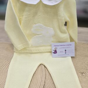 Conjunto 2 piezas de hilo Conejito "Amarillo"