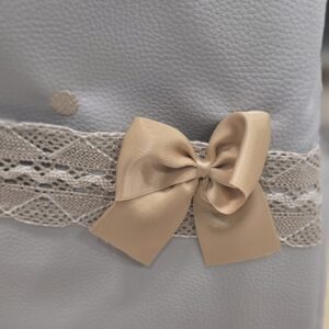 Bolso polipiel lazos "Gris" 7