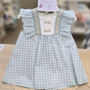 Vestido cuadritos "Verde agua"