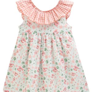 Vestido para niña "Coral/Verde"