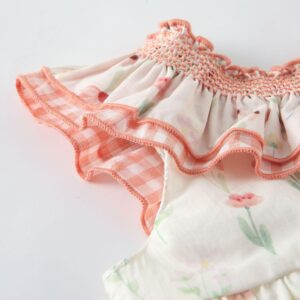 Vestido para niña "Floral/Vichy" 7