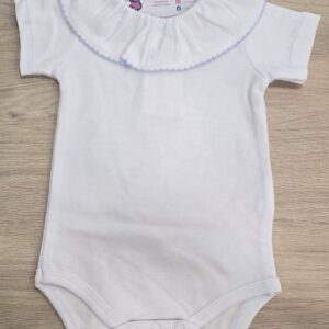 Body manga corta con cuello "Azul"