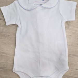 Body manga corta con cuello bebé "Azul"