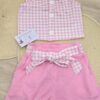 Conjunto Camiseta + Pantalón "Vichy rosa" 2