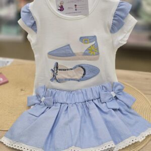 Conjunto Camiseta + Falda "Denim"
