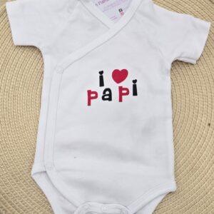 Body manga corta cruzado I LOVE PAPI