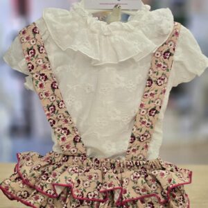 Conjunto 2 piezas Blusa + Peto "Floral"