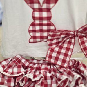 Conjunto 2 piezas "Conejito-Vichy rojo" 7